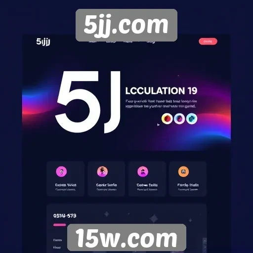 Design e interface do site 5jj.com
